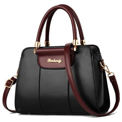 Womens bags 2021 new trendy womens lychee pattern one-shoulder portable handbags European and American style atmospheric