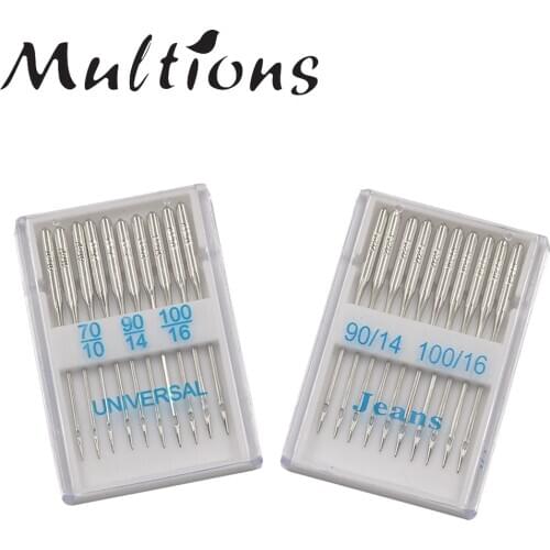 20Pcs Sewing Machine Needles Stainless Steel Jeans /universal 70/10 90/14 100/16 Sewing Needles DIY Sewing Machine Parts