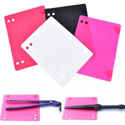 3 Color Silicone Heat Resistant Mat Anti-heat Mats for Hair Straightener Curling Iron Hair Styling Accessories