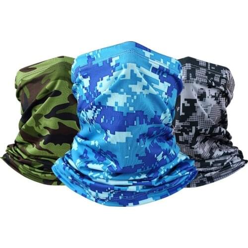 5 Pcs Neck Scarf Hiking Bicycle Sunscreen Ice Silk Men Scarf Outdoor Fishing Face Mask Multi-Functional Bandana Riding