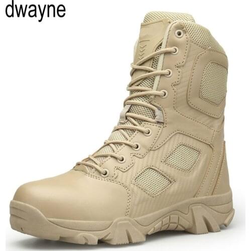 Big Size 39-47 Mens Boots Wear-resisting Non-slip Army Boots Men Waterproof Outdoor Climbing Hiking Boots Men