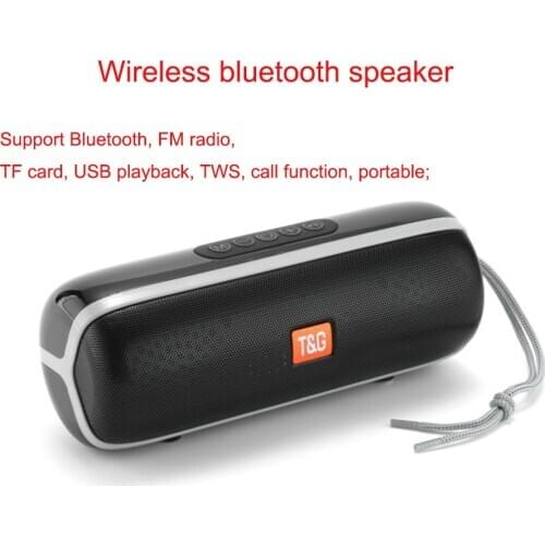 20W cylindrical portable bluetooth speaker outdoor waterproof bass 3D subwoofer music center bass upward BoomBox supports TF FM