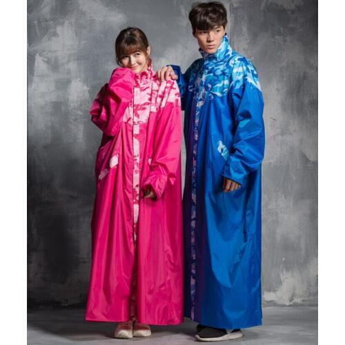 Long raincoats for men and women electric motorcycles long single windbreaker raincoat