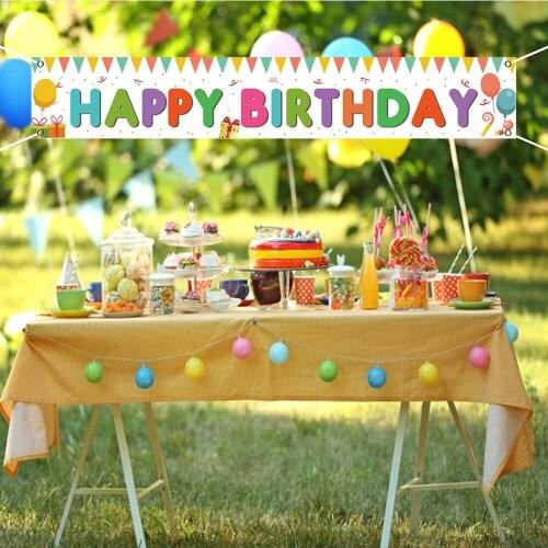 Colorful Happy Birthday Holiday Party Supplies Decoration Balloon Gift Banner Couplet Outdoor Garden Courtyard Indoor Huge Sign