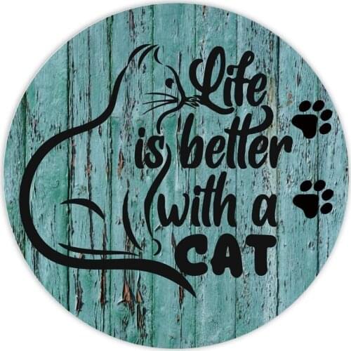 Round Mouse Pad Cute Cat Mouse Edges Mouse Pad Soft Mat For Game Computer Cap Desk Mat Pads Non-Slip Rubber Office Mouse Pad