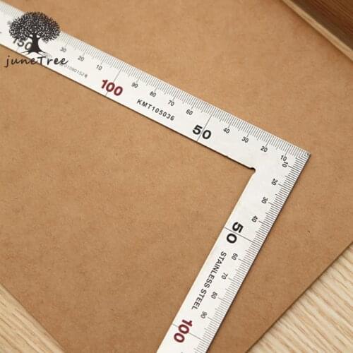 DIY handmade cowhide leather tool shop brand right angle ruler 30 cm -wide stainless steel 0920