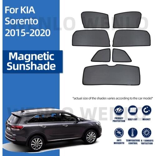 For Kia Sorento 2015-2021 Magnetic Mesh Windscreen Curtain Window Protector Screen Windshield Sunshade Car Cover Net Sun Visor