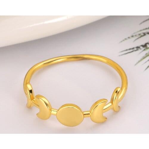Minimalism Sun & Moon Rings For Women Boho Jewelry Stackable Lunar Eclipse Ring Bague Femme 2021 Best Friend Gifts