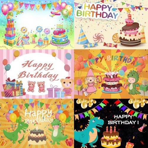 Multi-layer Cake Balloon Backdrops Artistic Photos Background Decorations for Kids Birthday Party Photography Props