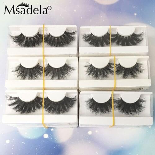 8D 25mm Mink Lashes Wholesale 10/20/30 Pairs Mink Lashes Bulk Dramatic Handmade 3D Mink Eyelashes Makeup False Eyelashes Vendor