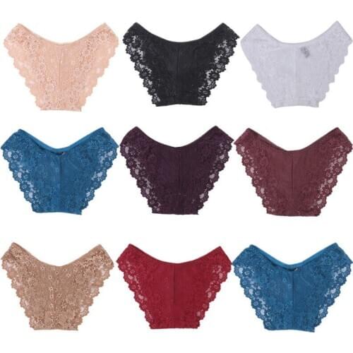 2019 Summer New Sexy Womens Lace Floral Panties Underpants Lingerie Underwear Knickers Briefs Shorts Panties Pure Color