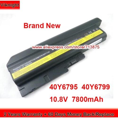 Brand New 40Y6799 Battery ASM 9201128 for Ibm Thinkpad R60 R60e R61 FRU 92P1127 10.8V 7800mAh
