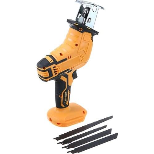 18V Cordless Reciprocating Saw With 4 Saw Blades Portable Metal Cutting Woodworking Cutters Household Multi Power Tool