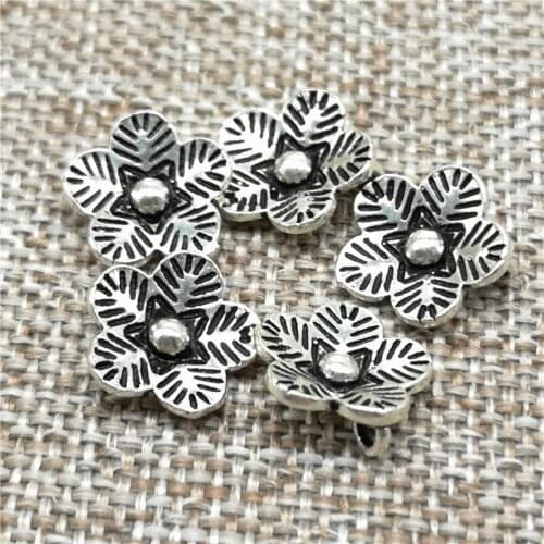 925 Sterling Silver Flower Charms for Bracelet Necklace