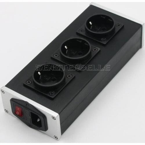 European Standard Power Socket HiFi EU AC Power Outlet Strip For Audio Amplifier Equipment