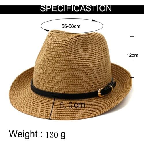 2021 New Outdoor Seaside Sunscreen Sun Hat Fashion Little Jazz Straw Hat Panama Triangle Men And Women Beach Hats