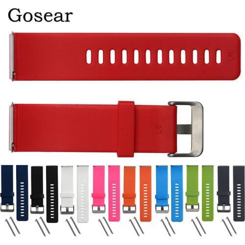 Gosear Unisex Silicone Watchband Watch Wrist Band Strap Belt w/Metal Buckle for Fitbit Blaze Smart Fitness Tracker Accessories