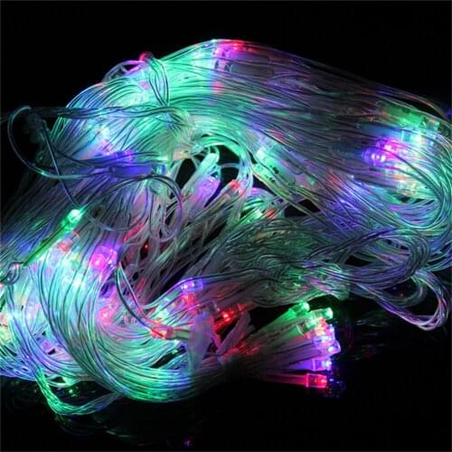 ICOCO 400 LEDs 1.9m Net Fairy Light with 8 Modes for Outdoor Fence Wall Tree Christmas Wedding Festival Home Decor Drop Shipping