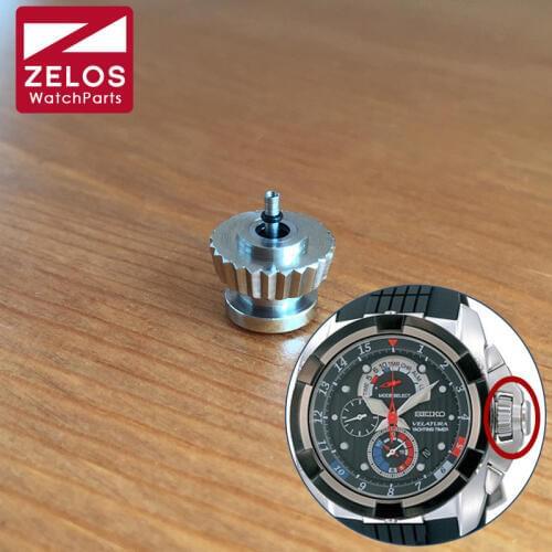 Steel waterproof crown for Seiko Velatura SPC007J1 SRH005J1 SRH001J1 watch
