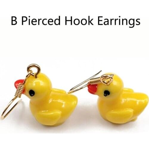 Super Cute Mini Yellow Duck Drop Dangle Earrings Fashion Jewelry Dropshipping