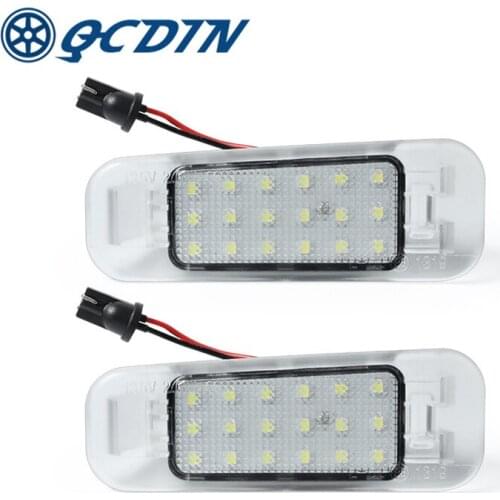 QCDIN Car LED License Plate Light 2PCS For Hyundai KIA K2 Dedicated 12V Number License Plate Light Signal Lamp Auto Parts