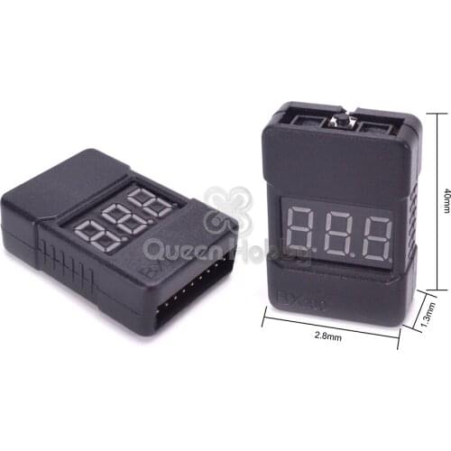 BX100 3.7-30V 1-8S LiPo Li-po Battery Voltage Tester / Low Voltage Buzzer Alarm/ Battery Voltage Checker with Dual Speakers
