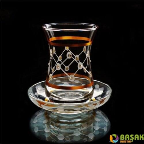 Traditional Turkish Tea Cup Checkerboard Cubic Zirconia Gold Yaldızllı Set 12 Piece Turkish Russian English Arabic Tea Cup Set Five Tea