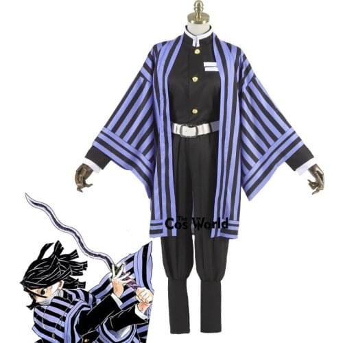 Demon Slayer: Kimetsu no Yaiba Iguro Obanai Uniform Tops Pants Outfit Anime Cosplay Costumes