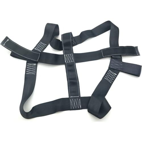 Universal Motorcycle ATV Rear Wheel Handlebar Transport Bar Tie Down Strap Black