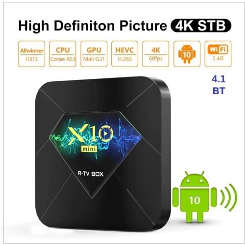 X10mini Smart TV Box Android 10.0 Allwinner H313 Quad Core X10 Mini Media Player 2.4G WiFi BT Smart TV Android 10 Set Top Box