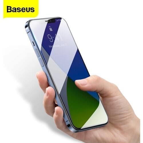 Baseus 2Pcs Screen Protector For iPhone 12 Pro Max 0.3mm Transparent Protective Glass For iPhone 12 mini Tempered Film Cover