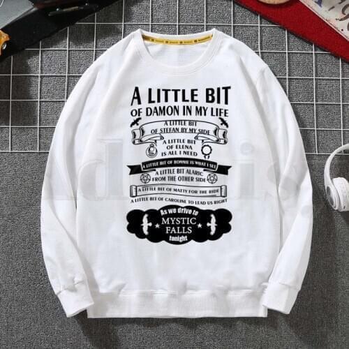 The Vampire Diaries Ulzzang Casual Harajuku 90s Women Hoodie Kawaii Sweatshirt Oversized Cartoon Hoodies