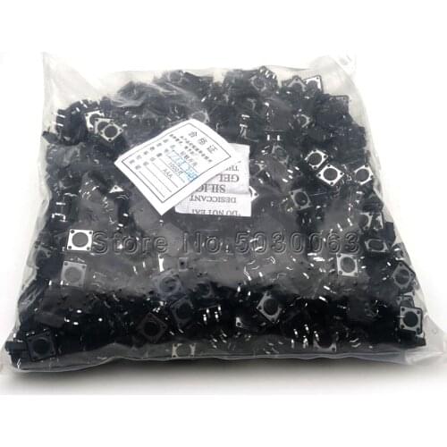 1000pcs/lot Touch micro switch 12*12*4.3H 4pin key switch DIP 12X12X4.3MM