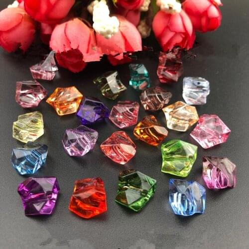 20, 30,50,100 Pcs Aquarium Ornaments Stones Polychrome Acrylic Crystal Pebbles Stones For Garden Ornament Fish Tank Decoration