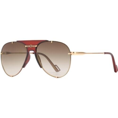 2021 Classic Vintage Rimless Pilot Sunglasses Men Women Fashion Luxury Brand Design Travel Driving Oversized Sun Glasses Shades