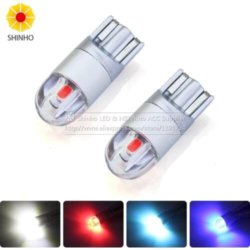 2x T10 168 194 W5W LED Replacement Bulbs For Car Interior License Plate Lights Parking Lights White Blue Red DC12V