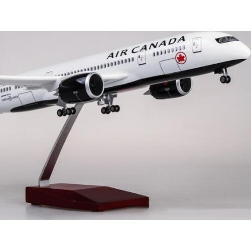 47CM 1/130 Scale Airplane Boeing B787 Dreamliner Aircraft Canada Airlines Model W Light & Wheel Diecast Plastic Resin Plane Toys