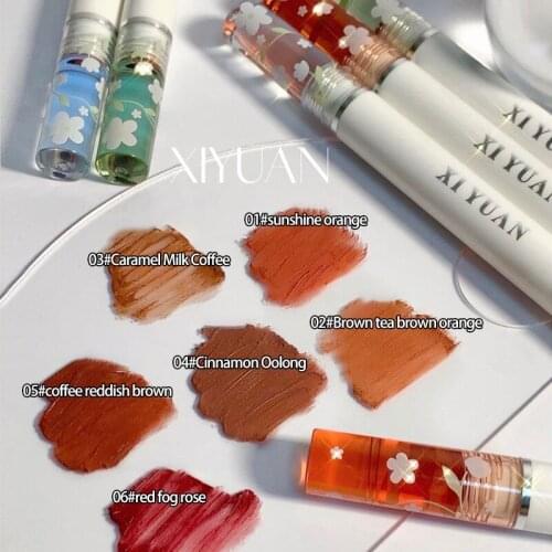 6color Velvet Lipstick Matte Texture Lip Gloss Waterproof Non-stick Cup Rich Color Lip Glaze Longlasti Sexy Red Lip Makeup TSLM1