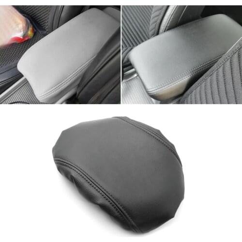 Black PU Leather with Sponge Armrest Cover For Honda Civic 8th Sedan 2006 - 2011 Interior Center Control Armrest Box Cover Trim