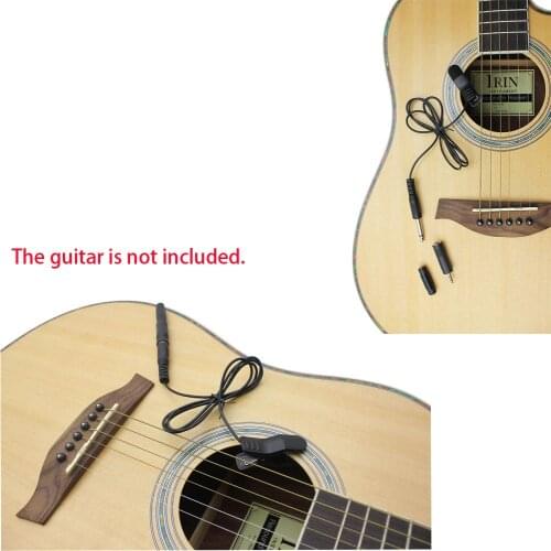 Clip-on 6.5mm Sound Pickup for Guitar Bass Cello Ukulele Violin with 3.5mm Male-6.5mm Female Jack 3.5mm Female-3.5mm Adapter