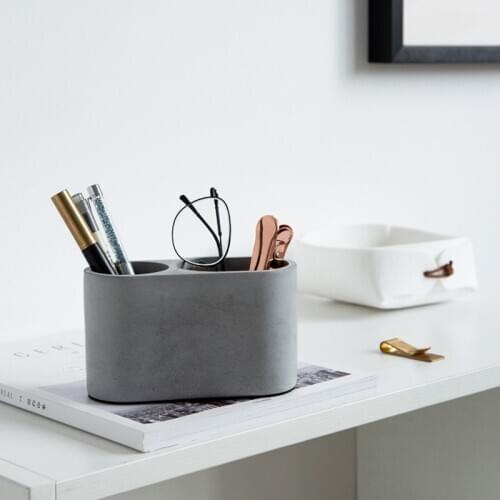 Cement pen holder silicone mold Toothbrush cup mold office stationery storage box mold gypsum storage box silicone molds