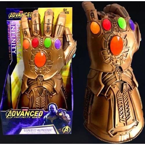 Kids Weapon The Avengers 4 Endgame Thanos Led Gauntlet Stones War Led Glove Adult Halloween Gift Cosplay