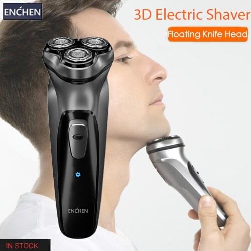 Enchen Electric Shaver Face Shaver BlackStone 3D Electric Razor For Men Washable USB Rechargeable Shaving Beard Machine Shaver