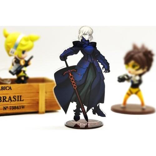 Fate stay night Saber Alter Black Dark Saber Zero acrylic stand figure model plate holder cake topper anime Japanese cool