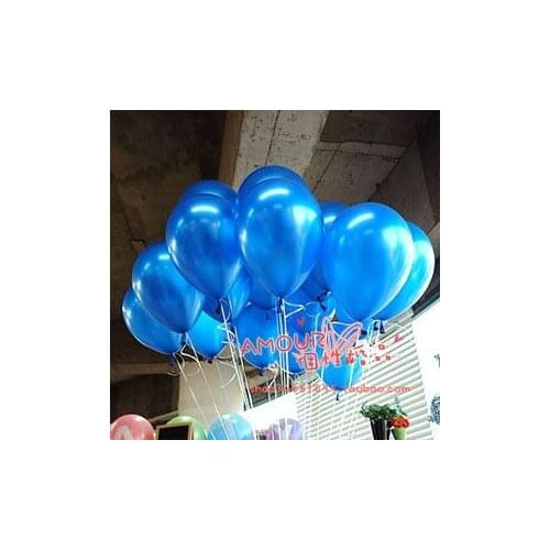 [ Fly Eagle ] 100pcs birthday surprise Party wedding arrangement South Korea pearl balloon blue 12-inch