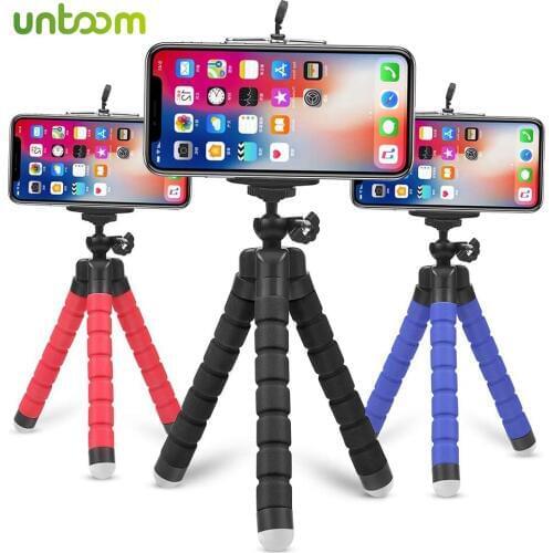 Untoom Flexible Octopus Tripod for iPhone 11 Pro Max Xs Samsung Mini Tripod Stand Holder for Camera GoPro 8 7 Mobile Cell Phone