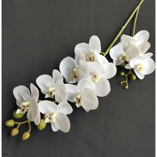 2 Fork 3D6 Head Feel Real Phalaenopsis Orchid Simulation Flower Wedding Decoration Christmas Party Home Decoration