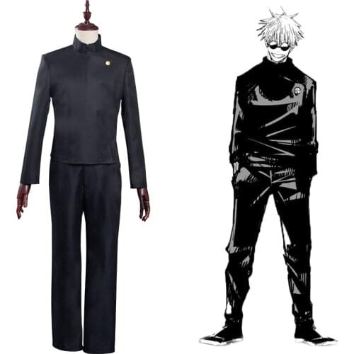 Anime Jujutsu Kaisen Gojo Satoru Cosplay Costume School Uniform Outfits Halloween Carnival Suit