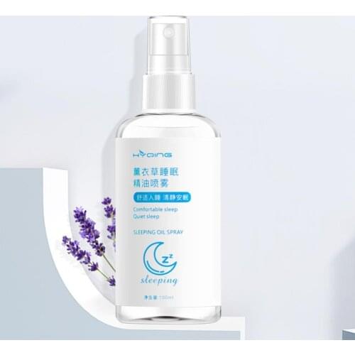 100ml Lavender Pillow Sleep Spray Insomnia Essential Deep Soothe Oil Sleep Fatigue Spray Stress Relieve U7K5
