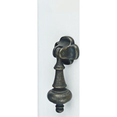 LCH Ancient Style Vintage Black Solid Zinc Alloy Knobs Cabinet Pull Furniture Handles Simple Life Vintage Black Knob Door Pull